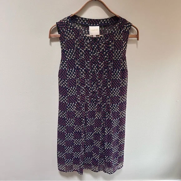 ModCloth ~ new ~ Sleeveless Retro Pleated Chiffon Fruit Floral Dress size 2X - Picture 2 of 16